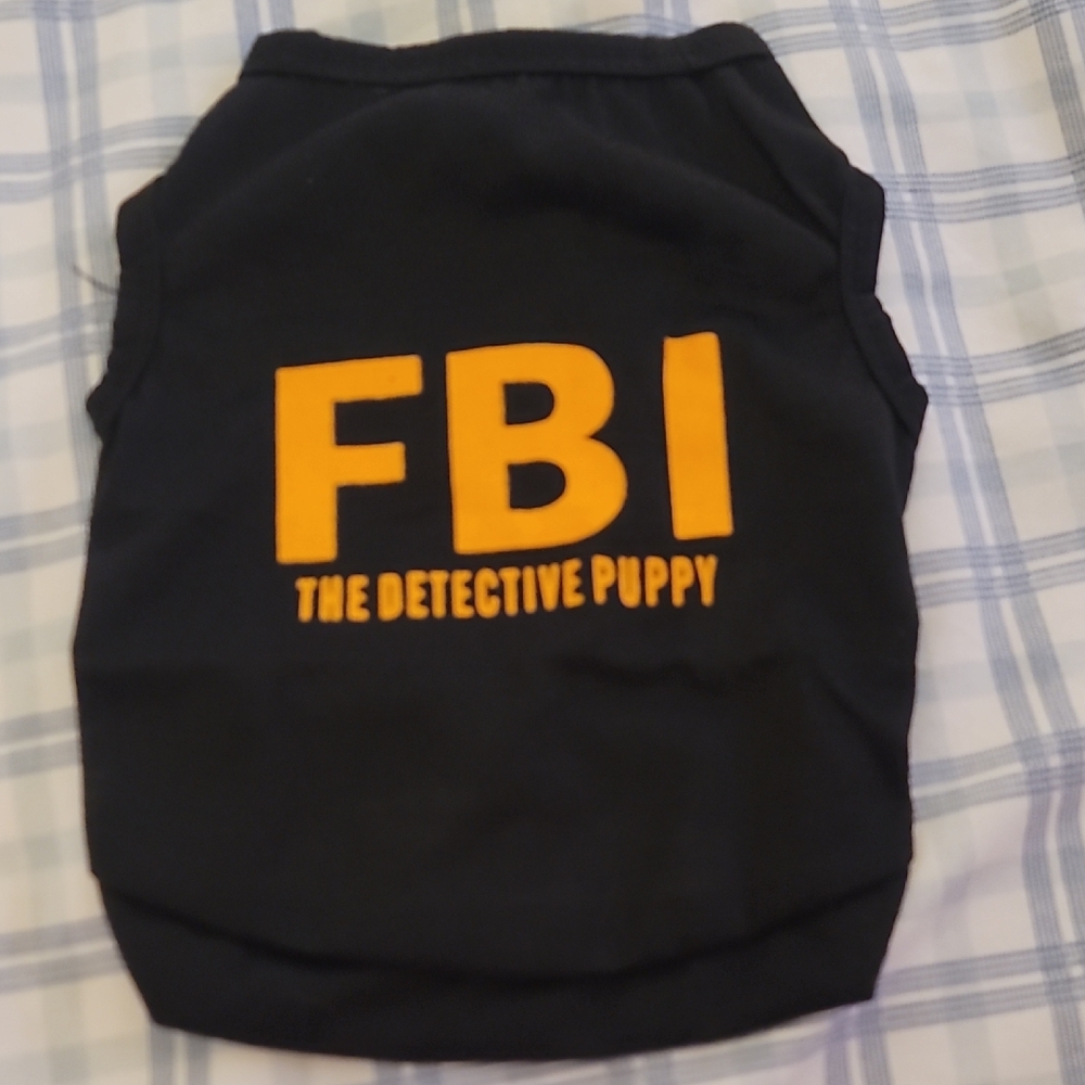 FBI The Detective Puppy Black & Yellow Dog Vest